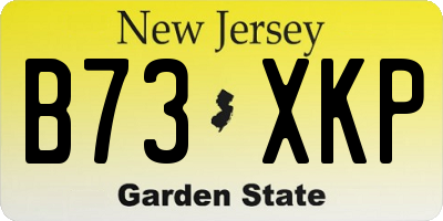 NJ license plate B73XKP
