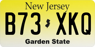 NJ license plate B73XKQ