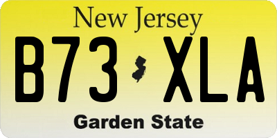 NJ license plate B73XLA