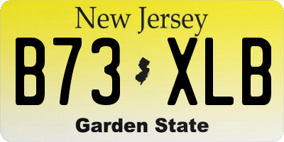 NJ license plate B73XLB