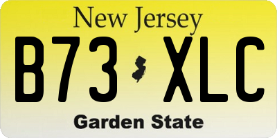 NJ license plate B73XLC