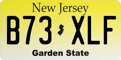 NJ license plate B73XLF