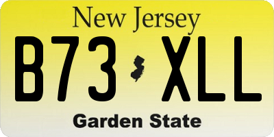 NJ license plate B73XLL