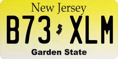NJ license plate B73XLM