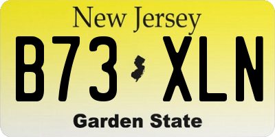 NJ license plate B73XLN