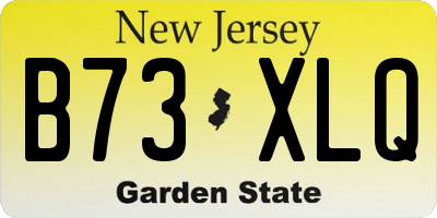 NJ license plate B73XLQ