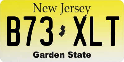 NJ license plate B73XLT