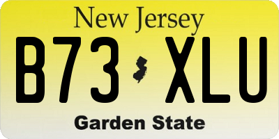 NJ license plate B73XLU