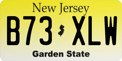 NJ license plate B73XLW