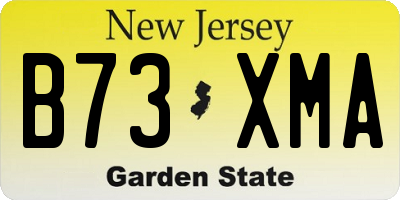 NJ license plate B73XMA