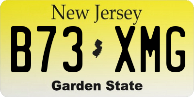 NJ license plate B73XMG