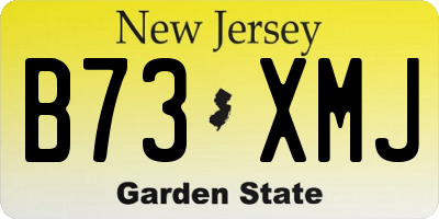 NJ license plate B73XMJ