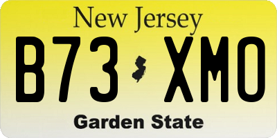 NJ license plate B73XMO