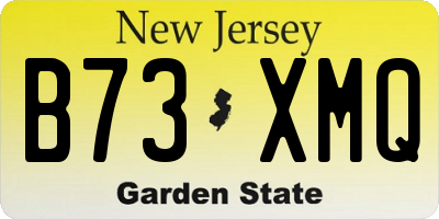 NJ license plate B73XMQ