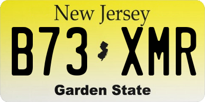 NJ license plate B73XMR