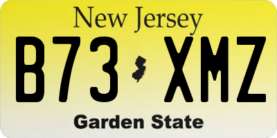 NJ license plate B73XMZ