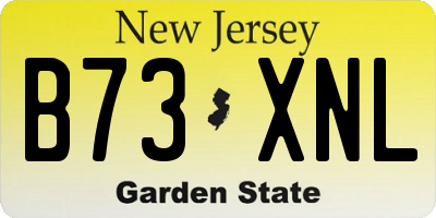 NJ license plate B73XNL