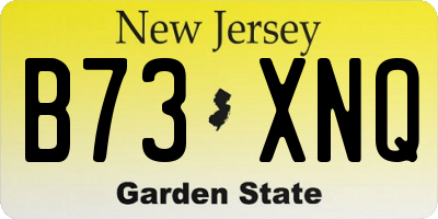 NJ license plate B73XNQ
