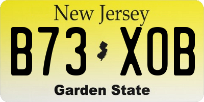 NJ license plate B73XOB