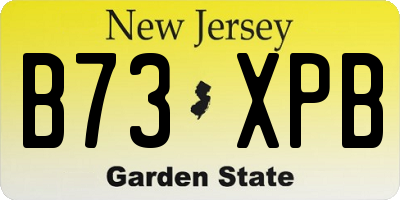 NJ license plate B73XPB