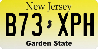NJ license plate B73XPH