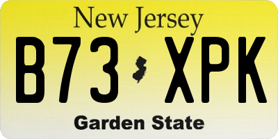 NJ license plate B73XPK