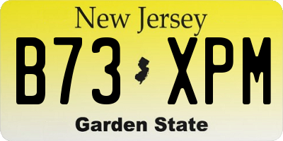 NJ license plate B73XPM