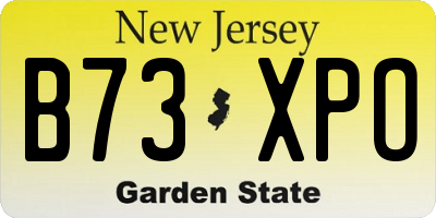 NJ license plate B73XPO