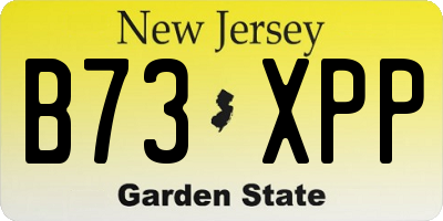 NJ license plate B73XPP