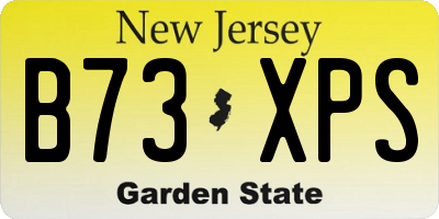 NJ license plate B73XPS