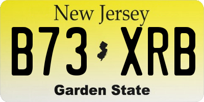 NJ license plate B73XRB
