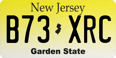 NJ license plate B73XRC
