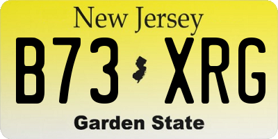 NJ license plate B73XRG