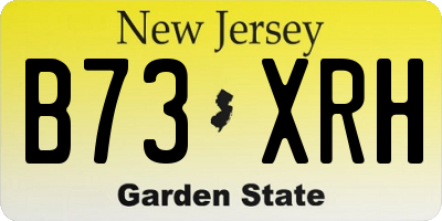NJ license plate B73XRH