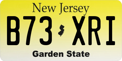 NJ license plate B73XRI