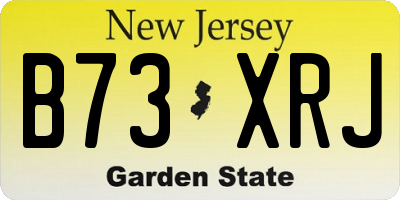 NJ license plate B73XRJ