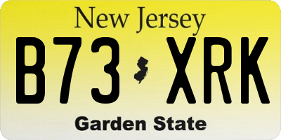 NJ license plate B73XRK