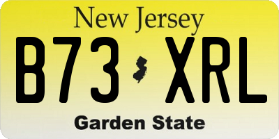 NJ license plate B73XRL