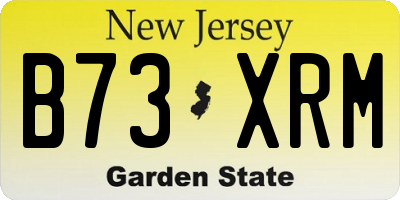 NJ license plate B73XRM