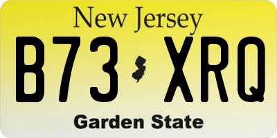 NJ license plate B73XRQ