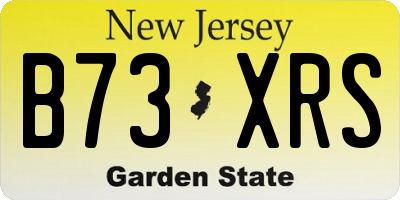 NJ license plate B73XRS