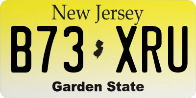 NJ license plate B73XRU