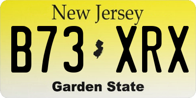 NJ license plate B73XRX