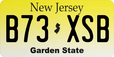NJ license plate B73XSB