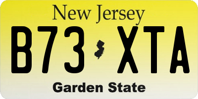 NJ license plate B73XTA