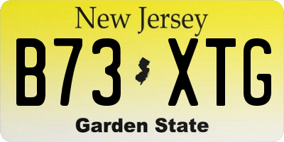 NJ license plate B73XTG