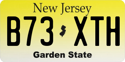NJ license plate B73XTH