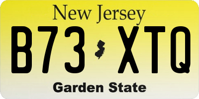 NJ license plate B73XTQ