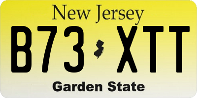 NJ license plate B73XTT