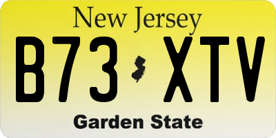 NJ license plate B73XTV